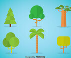 Tree Flat Icons Vector