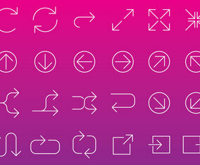 Line Arrow Icon Vectors