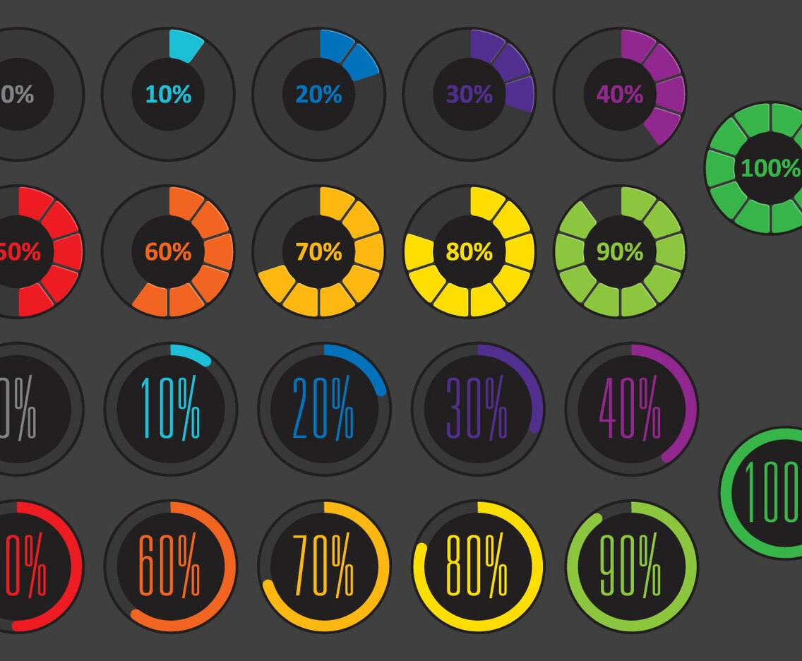 Colorful Circle Pre Loader Vectors