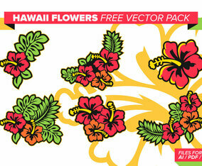 Hawaii Flowers Free Vector Pack