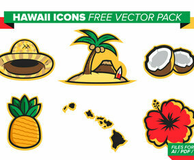 Hawaii Flowers Free Vector Pack