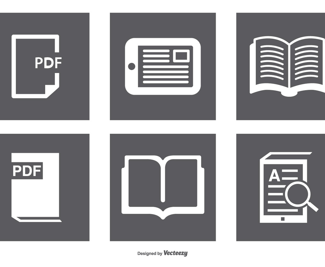 Book, Ereader Icon Set