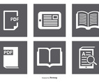 Book, Ereader Icon Set