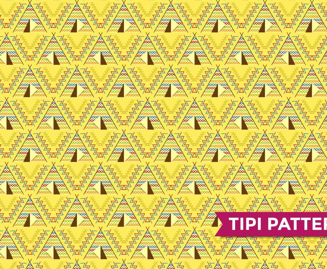 Tipi Indian Pattern Vector