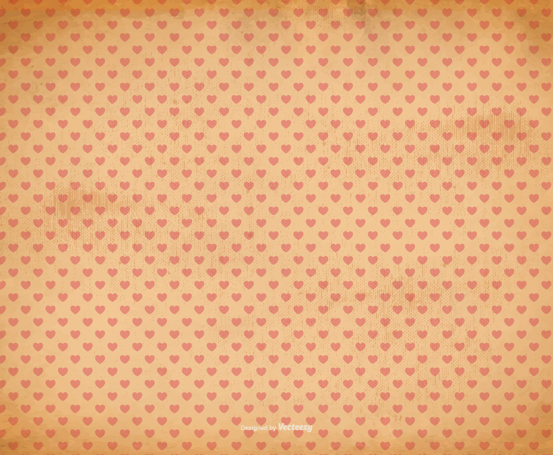 Old Shabby Heart Pattern Background