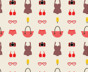 Free Vintage Swim Pattern Vector