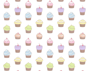 Free Cupcake Pattern Vector