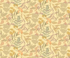 Boho Plants Leafs Pattern