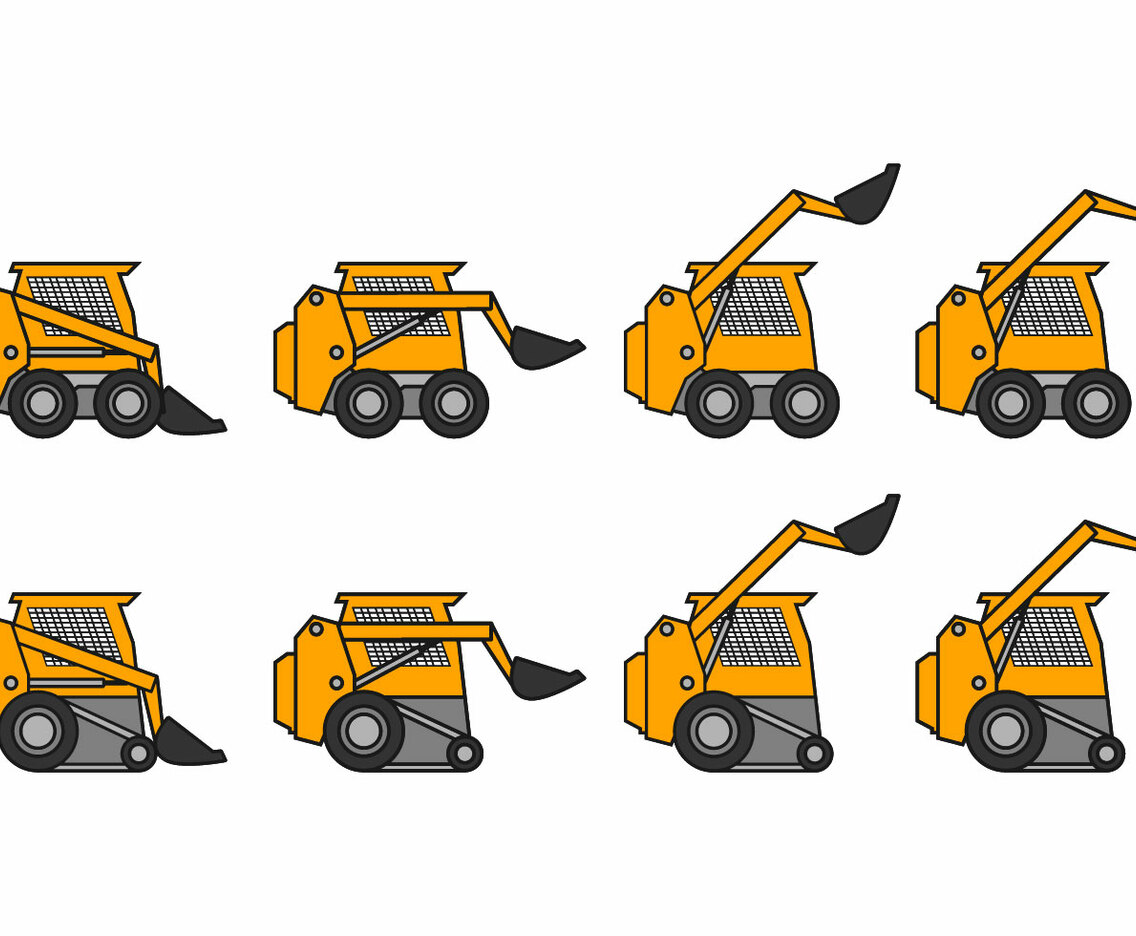 Skid Steer Icon Vector