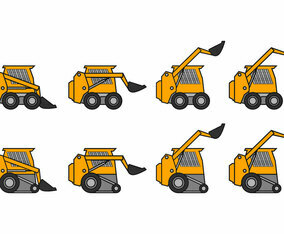 Skid Steer Icon Vector
