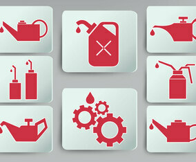 Oil Can Icon set