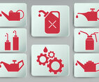 Oil Can Icon set