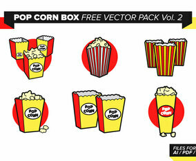 Pop Corn Box Free Vector Pack Vol. 2