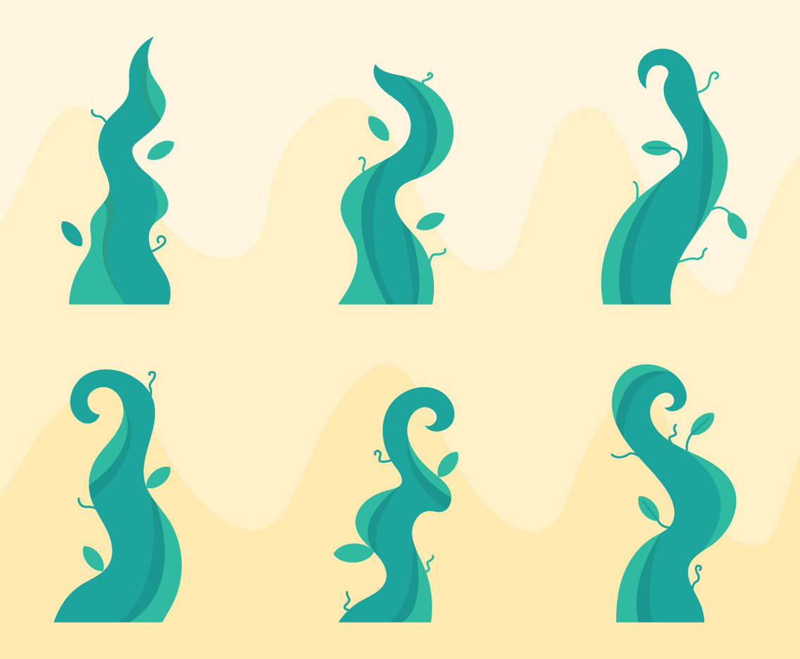 Free Beanstalk Vector Graphic 2