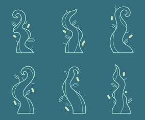 Free Beanstalk Vector Graphic 1