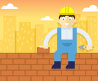 Bricklayer Illustration Vector