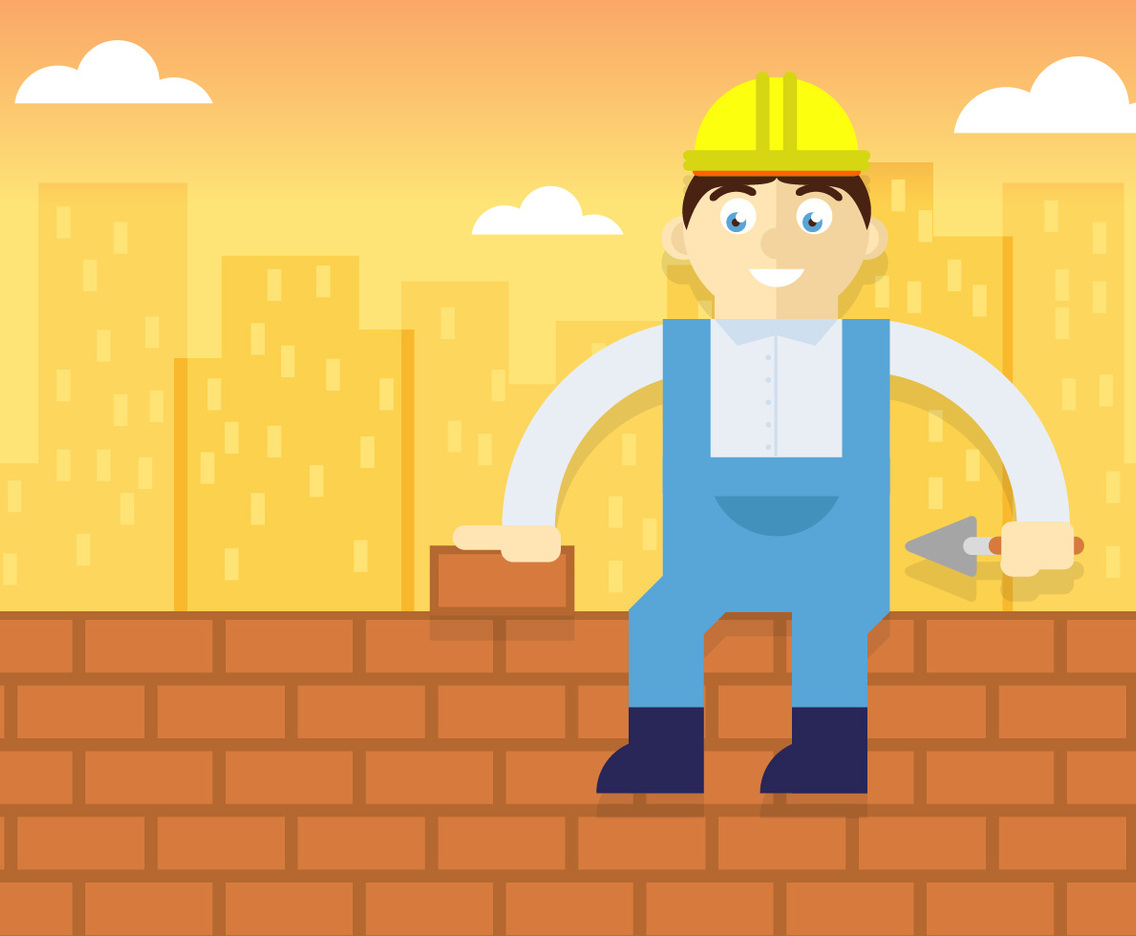 Bricklayer Illustration Vector
