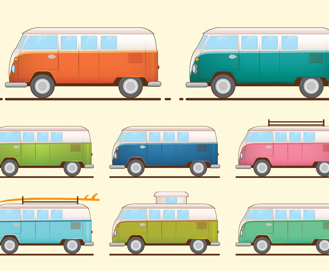 VW Camper Van Vectors