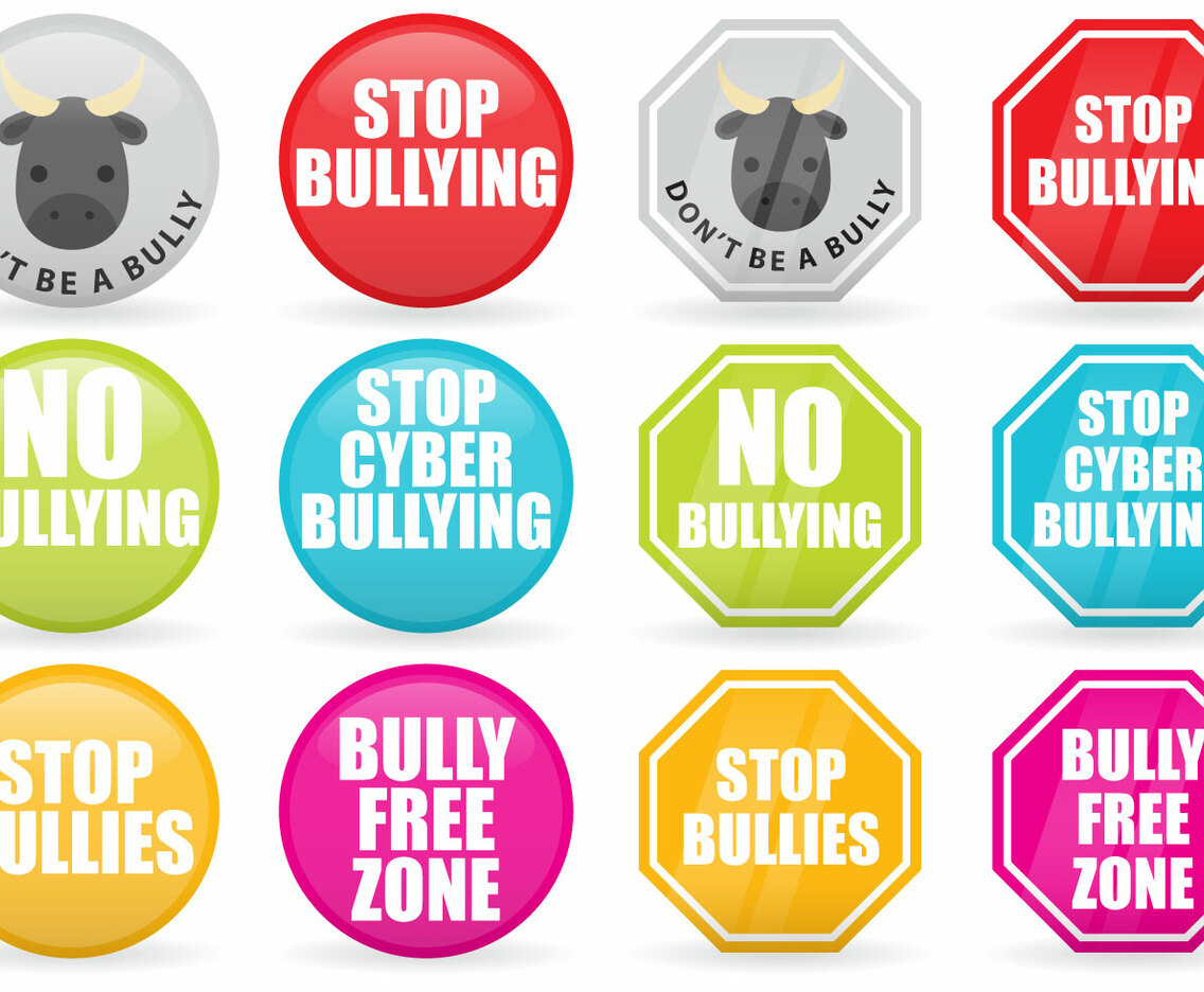 Stop Bullying Vector Signs