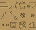 Bricklayer Line Icons