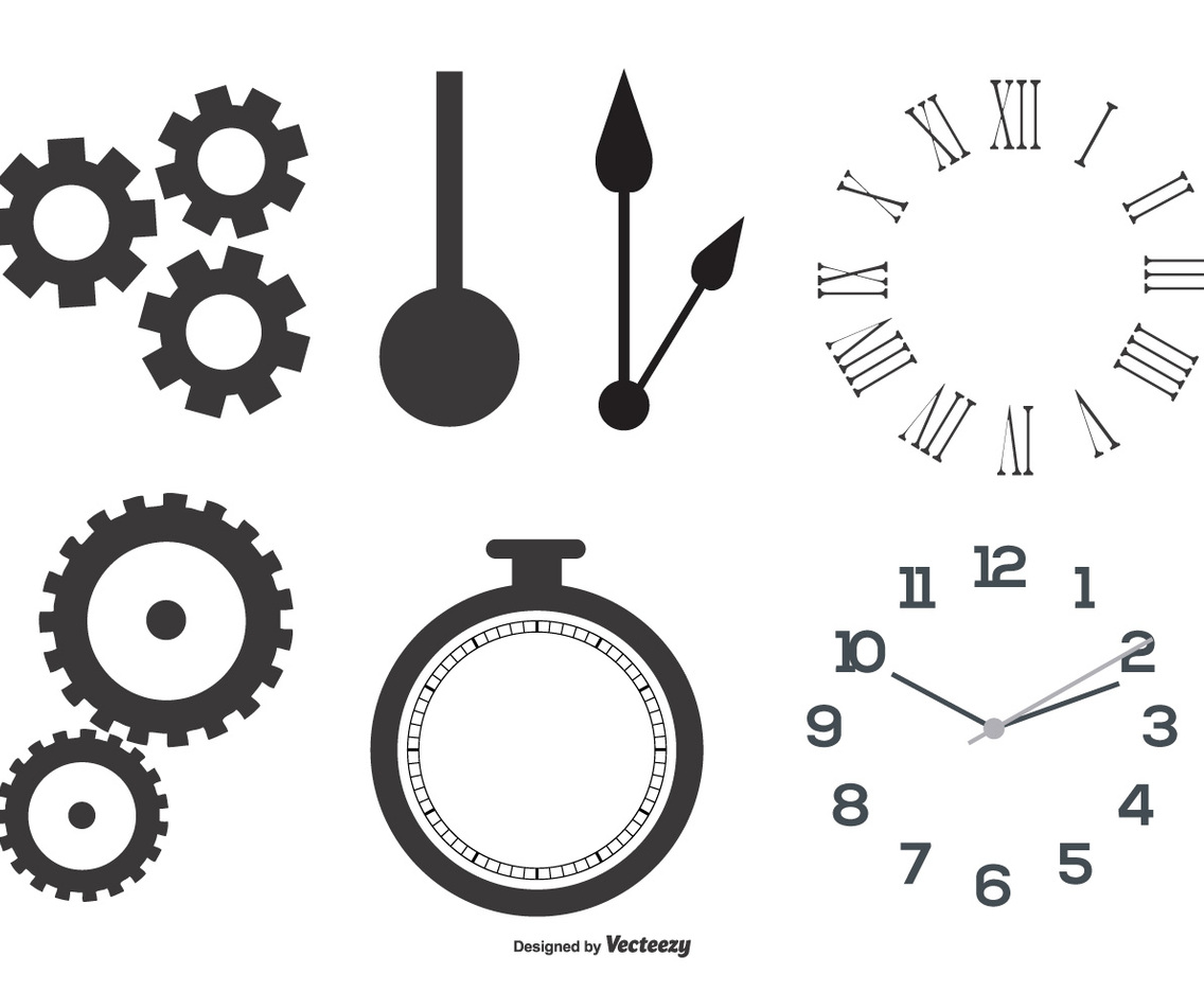 Clock Parts Vector Shapes