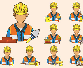 Bricklayer Icon Vector