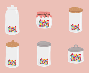 Jar Smarties Vectors