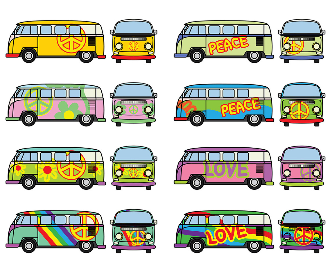 Free Hippie Bus Vector