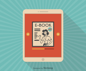 Free Retro Ereader Vector Concept