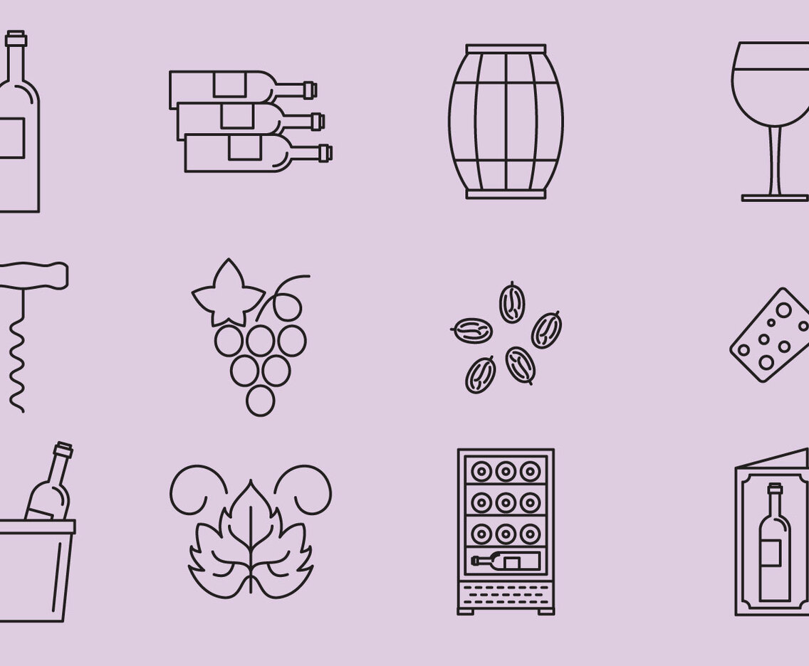Grape And Wine Icons