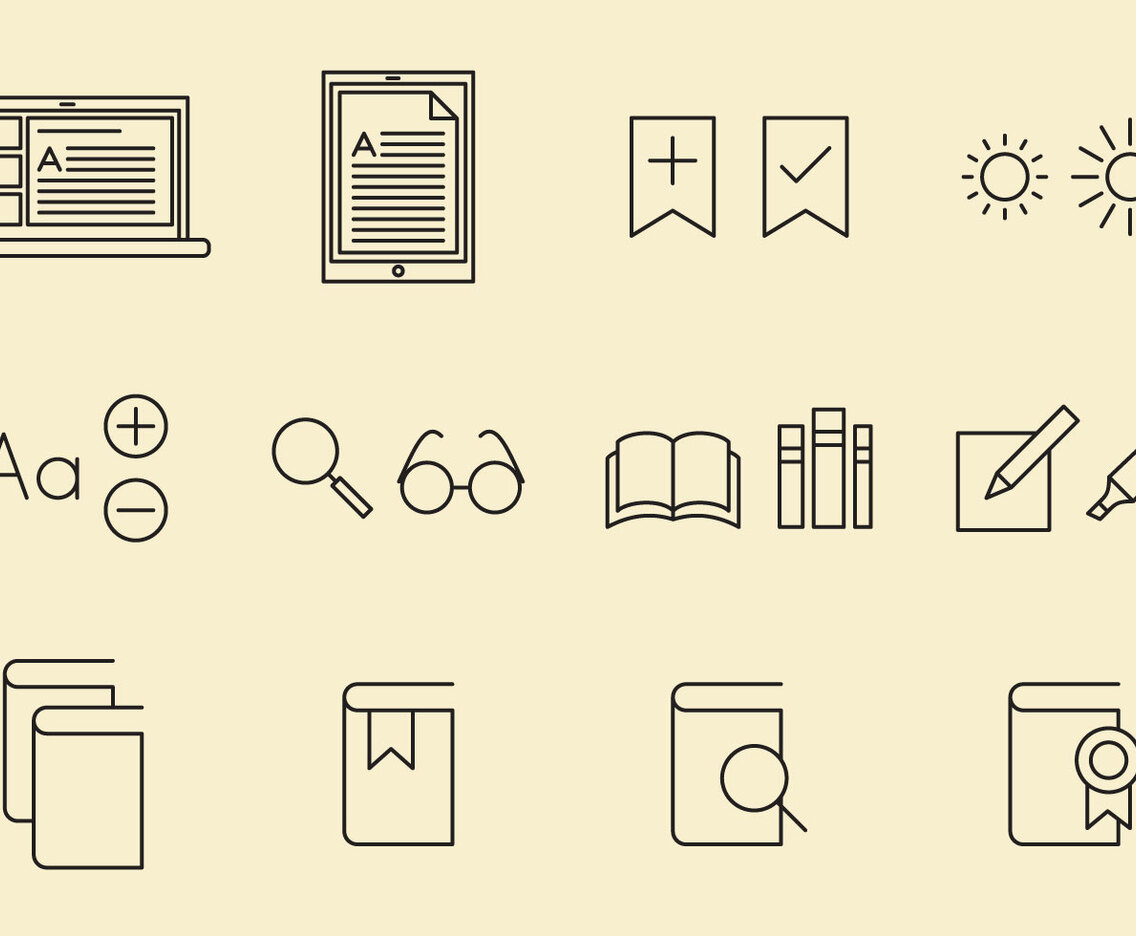 E Reader Icons
