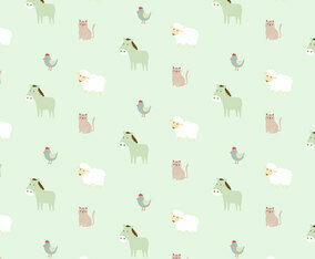 Farm Animals Pattern Background