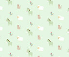 Farm Animals Pattern Background