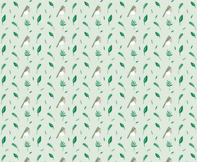 Birds Plants Pattern