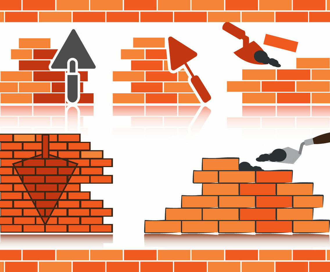 Stok Vector Bricklayer