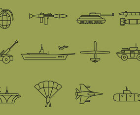 Vector War Line Icons