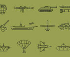Vector War Line Icons