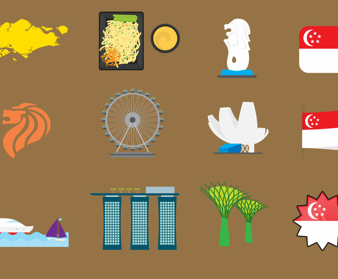 Vector Singapore Icons