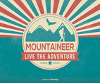 Retro Style Mountaineer Illustration