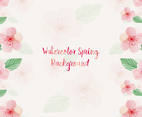 Watercolor Spring Flower Background