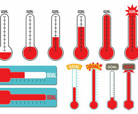 Goal Thermometer Vector