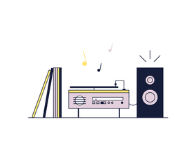 Free Record Player Vector