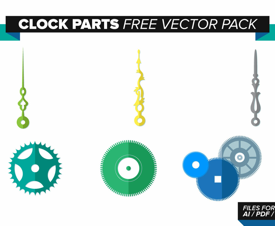 Clock Parts Free Vector Pack