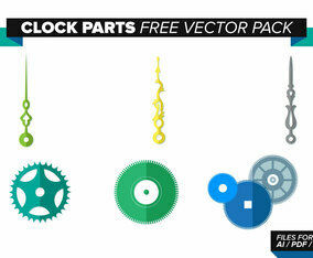 Clock Parts Free Vector Pack