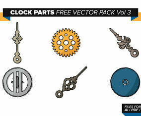 Clock Parts Free Vector Pack Vol. 3