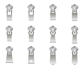 Free Silver Zipper Pull Vector