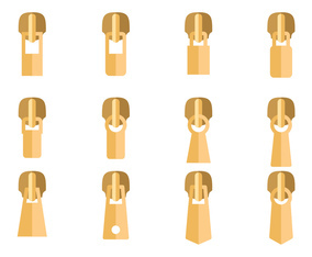 Gold Zipper Pull Vector