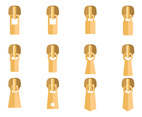 Gold Zipper Pull Vector