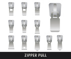 Silver Zipper Type Set
