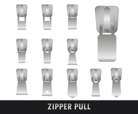 Silver Zipper Type Set